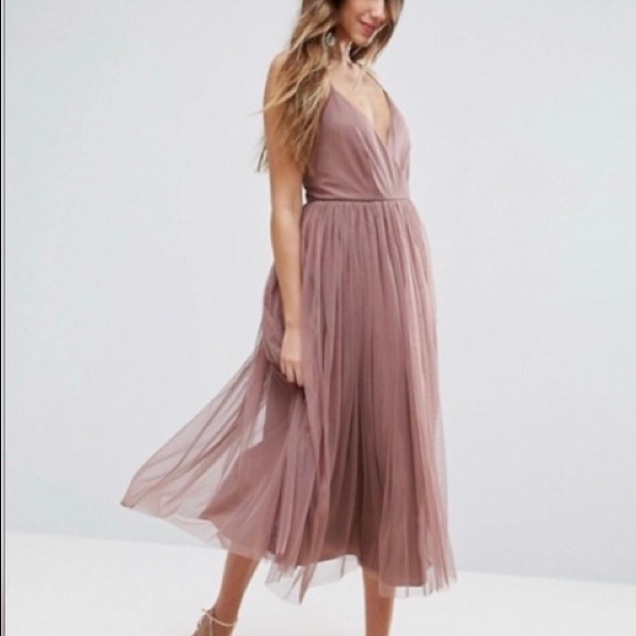 dusky pink dress asos